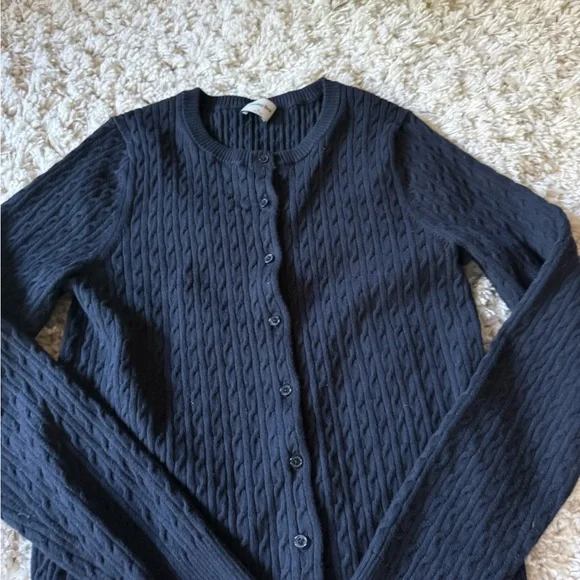 Sunday Best Navy Cable Knit Cardigan - Picture 5 of 6